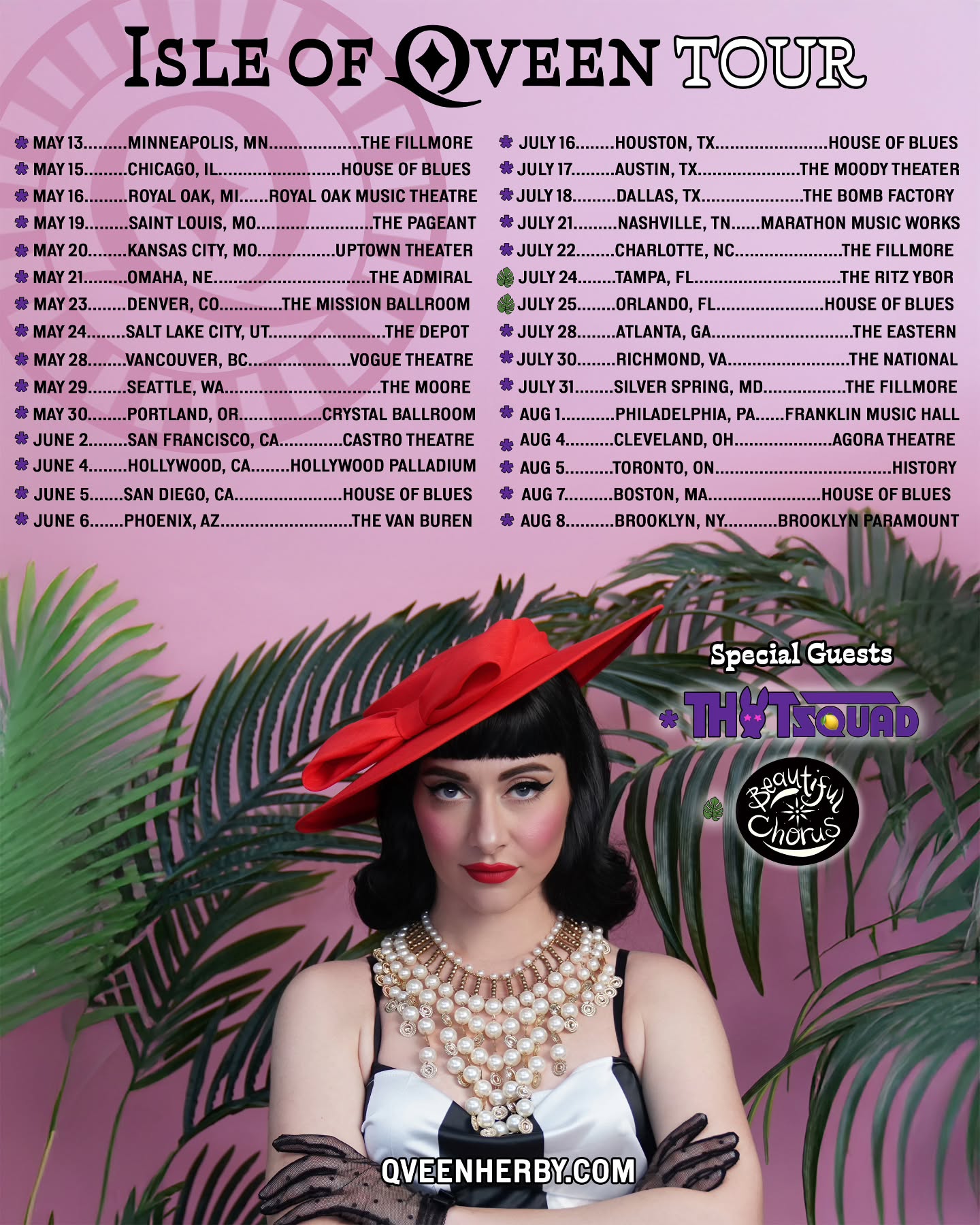 THOT SQUAD Isle of Qveen Tour Poster 2026